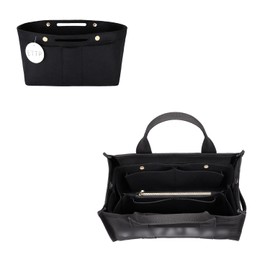 ETTP Purse Organizer Insert For Handbags, Tote Bag Organizer Insert Compatible with Neverful gracefull onthego and more (Black, Large)