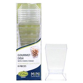 Lillian Tablesettings Mini Gourmet Dish-6 oz | Clear | Pack of 8 Plastic Serve ware (64549)
