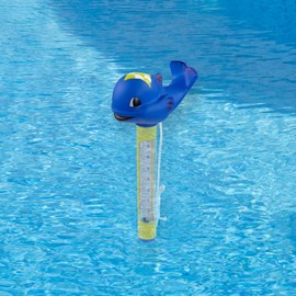 9" Blue Whale Floating Swimming Pool Thermometer with Cord
