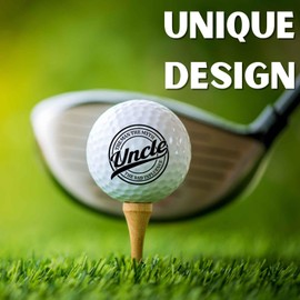 Funny Uncle Gifts Golf Balls Set for Men or Him, Perfect for Uncle, Coworkers, Boss, Golfers, Golf Lovers for Birthday & Father's Day - White