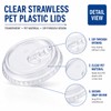 200 Pcs Clear Strawless Plastic Lids Fits for 12, 16,