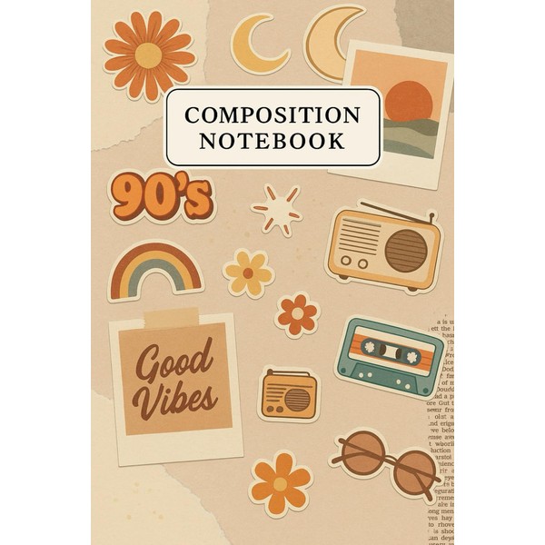 Composition Notebook: 90s Good Vibes Cute Journal for Writing, Back