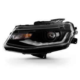 AKKON - Fits 2016-2018 Chevy Camaro 2019-2023 ZL1 [HID/Xenon] Black Projector Headlight Passenger Right w/LED Tube Running Lamp