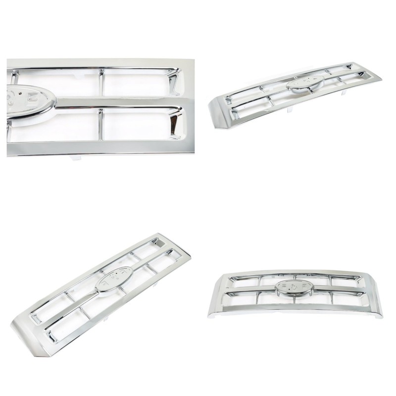 RainMan S Front Upper Grille Plastic Chrome 8L8Z8200CA Replacement for