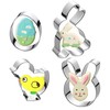 UOUYOO Easter Cookie Cutter Set - 4 Stainless Steel Cutters