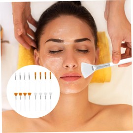 Brochas de Maquillaje Facial Tipo Abanico 16 Piezas Set de Aplicadores para Mascarillas Faciales y Corporales Brochas Planas y Abanico Adecuado para Tratamientos de Cuidado Piel Spa y Hogar