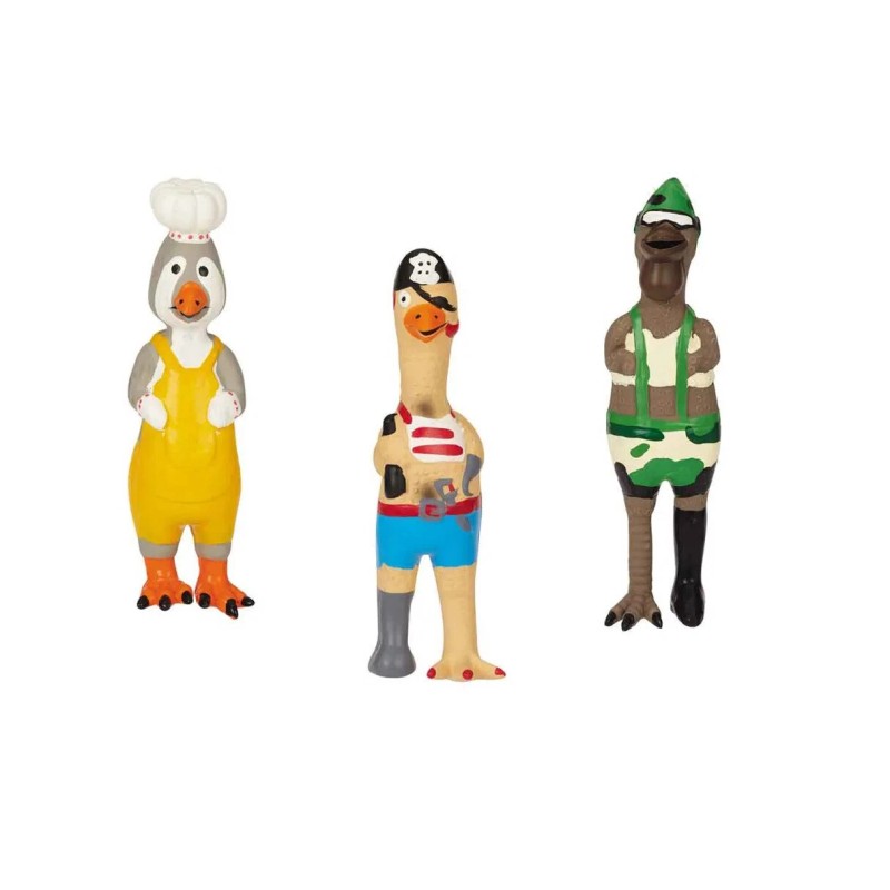 MPP Rubber Chicken Dog Toys Fun Colorful Squishy Soft Bouncy