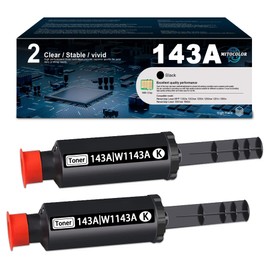 2-Pack 143A | W1143A Toner Reload Kit Black Compatible High Capacity Replacement for HP 143A W1143A Neverstop Laser MFP 1202w 1202nw 1200n 1200nw 1201n 1005n 1001nw 1000n Printer Ink