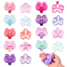 20PCS Fabric Butterfly Orchid Flower Heads for DIY Crafts