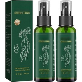 Hair Growth Spray, Para El Crecimiento Del Cabello, Natural Herbs Ginseng Hair Regrowth Serum (2 pack)