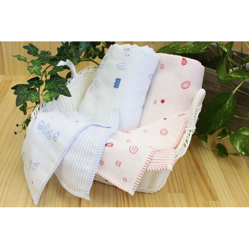 Bath Towel Towel Handkerchief Button Red Approximately/25 X/25 cm