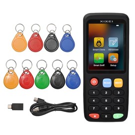 XIXEI X7 NFC RFID Card Copier Reader Writer Duplicator for Mulit Frequency Read and Writer Smart Card Programming Card(4 pcs UID Keyfobs 5 pcs 5577 Keyfobs)