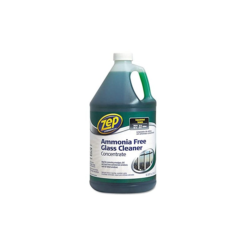 Zep Commercial Glass Cleaner Concentrate - Concentrate Liquid Solution, Green