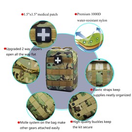 Carlebben EMT Pouch MOLLE Ifak Pouch Tactical MOLLE Medical First Aid Kit Utility Only Camouflage