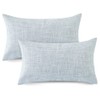 Artscope Cushion Covers Set of 2 Linen Decorative Square Pillowcases