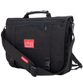 Manhattan Portage The Wallstreeter With Back Zipper, Three Way Carry Messenger Bag - Color: BLK