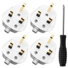 13Amp Plug, 3 Pin Plug UK with Cord Grip Rewireable