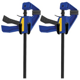 2 Pack Bar Clamp Hanger, Wall Storage Clip, Clamp Rack - Holds Any Size, Bends for Various Uses