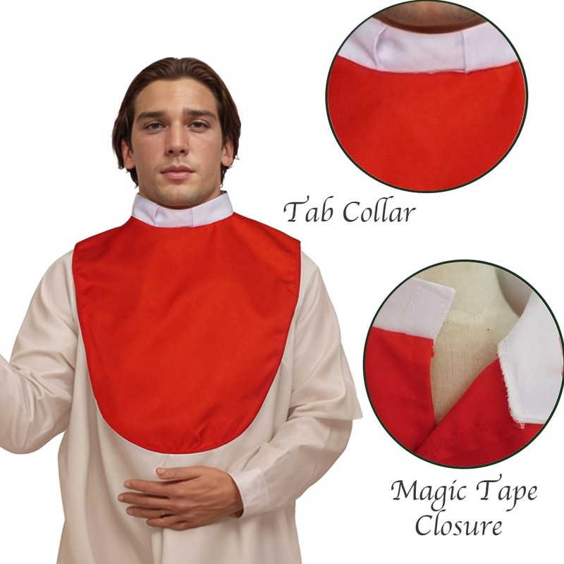 Auroeyfairy Priest Clergy Tab Collar Unisex Costume Pastor Bib Dickey