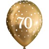 11" Latex Balloons Sparkling Fizz Gold 70th x 6pcs