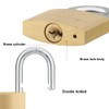 Hotehce 4-Piece Brass Padlock Set 40 mm Fixed Brass Padlocks