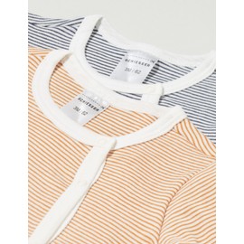 Schiesser Unisex Baby Double Pack Romper with Foot Toddler Pyjamas, Multicolour 1