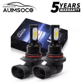 AUIMSOCO HB4 9006 LED Car Light Bulbs 6500K Conversion Kit Low Beam Bright White 2-Pack