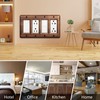 YDJSA Four Light Switch Cover Plate Solid North American Walnut