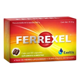 Ferrexel Suplemento Alimenticio 60 Capsulas                                                                                                           