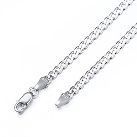 Men Necklace Chain 5mm 28 inch Silver Chain for Men Jewellery 925 Silve Cuban Chain Sterling Silver