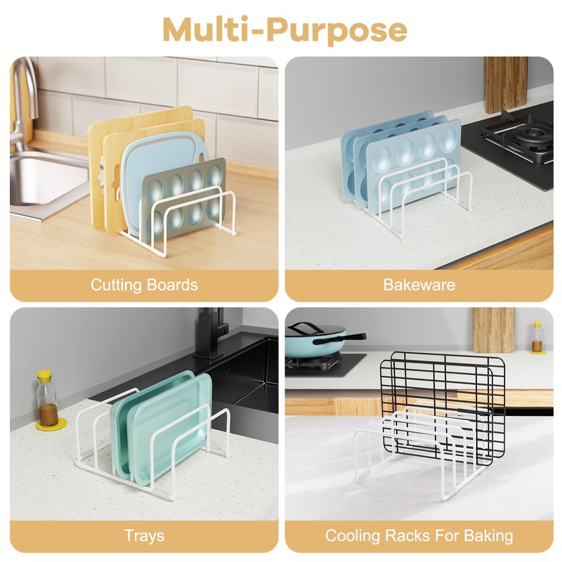 Fikoksol Cutting Board Organizer, 1Pcs Cutting Board Holder Rack Baking