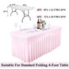 Pink Table Skirts for Rectangle Tables 8ft Spandex Table Covers