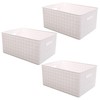 BINO | Plastic Basket, Large - White | 3 Pack