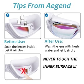 Gafas de natación,Sebami Gafas para Nadar Protección UV antivaho gogles para natacion Gafas de natación Ajustables para Adultos, niños… (Blanco)