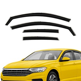 Extra Durable Window Deflectors in-Channel Window Visors Rain Guards Fit for Volkswagen (VW) Jetta 2019-2025, Sun Visors, Wind VentVisors, Vent Shades, Exterior Car Accessories - 4 pcs. AG0778