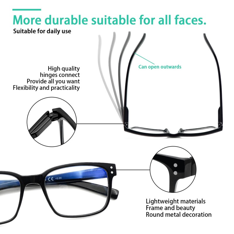 SIGVAN Blue Light Blocking Reading Glasses for Men Women Computer