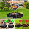 Golgner Fireproof Underlay 100 cm, Round Fireproof Mat, Fire Protection