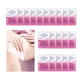 20 Tücher nach der Haarentfernung mit Wachs, Körperhaarentfernung, Wachs, Behandlung mit Wachs, beruhigendes Öl, Reinigungstücher nach der Haarentfernung, Hautreinigungstücher für alle Arten