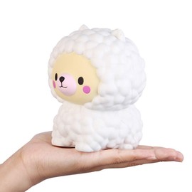 ANBOOR Cute Animal Sheep Kawaii Squeeze Toy Jumbo Slow Rising Squeeze Toys for Adults and Children (White, 11 x 11 x 13 cm, Pack of 1)