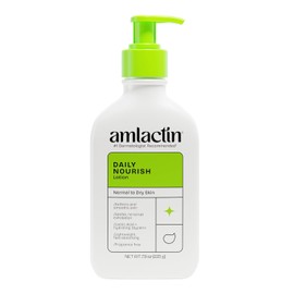 AmLactin - Loción corporal hidratante diaria, hidrata al instante, alivia la rugosidad, potente terapia alfa-hidroxi exfolia suavemente, suaviza la piel áspera y seca, libre de parabeno, 7.9 oz., paquete de 1