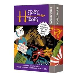 History Heroes: World War II - History Quiz Card Game for Kids, Adults, Game Night - Family Friendly, Educational Travel Game About World War II