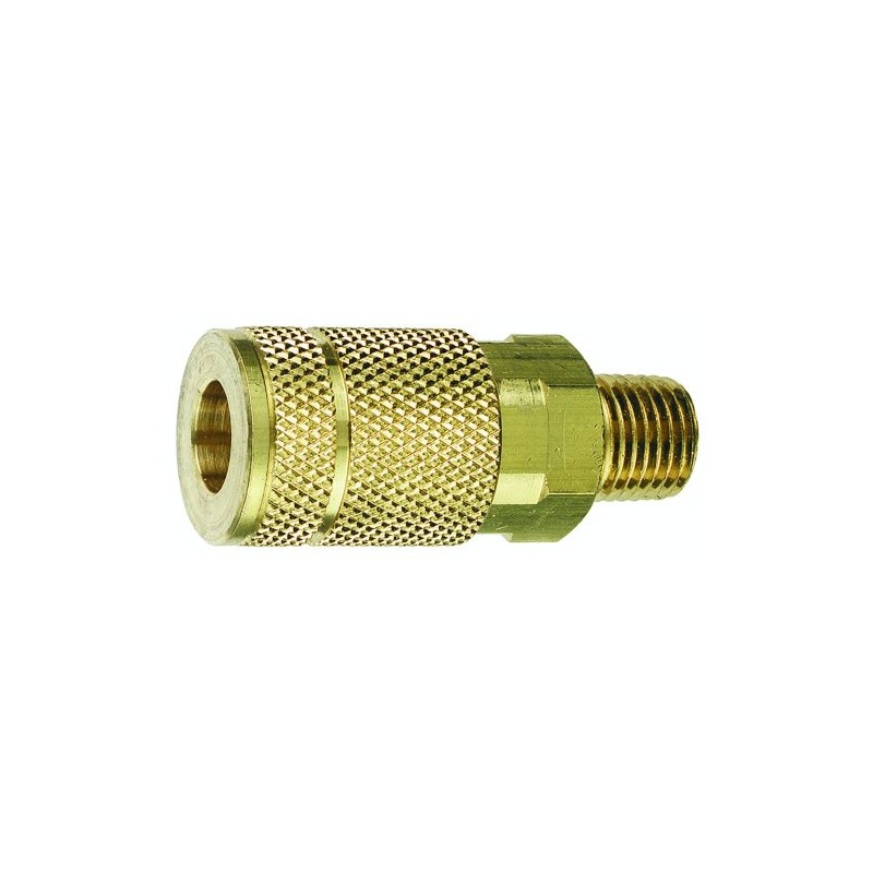 Tru-Flate 13-125 1/4" T Design x 1/4" MNPT Brass Coupler