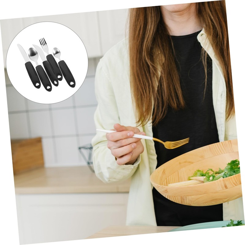 Healeved 1 Set Anti-shake Tableware for The Elderly Portable Disabled