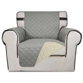 Time to Sparkle 1Pack Sofa Cover 1 seater Sofa Slipcover Reversible Sofa Cover Water Resistant Couch Cover with Foam Sticks Elastic Straps Furniture Protector for Kids, Dogs, Pets - Black