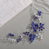 Rumtock Blue Rhinestones Headband for Wedding Brides Bridesmaid Hair Comb