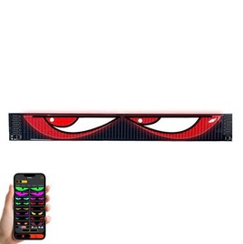 DenilantEC Devil Eyes LED Light for Car, 23x5 Inches Flexible LED Display, Customizable Text Patterns, Bluetooth App Control, 1pcs, Multi-Function for Cars, Businesses, Windshield & Rear Window
