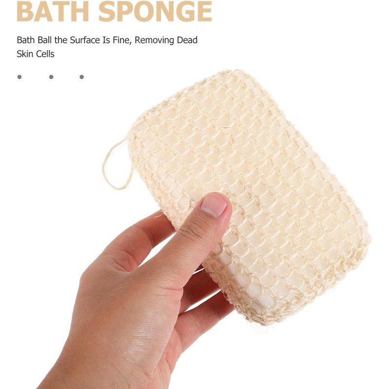 BETOOKY Esponja Exfoliante Corporal de Sisal para Ducha, Limpieza Profunda