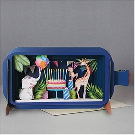 Message in a Bottle Greeting Cards - Animal Birthday Party