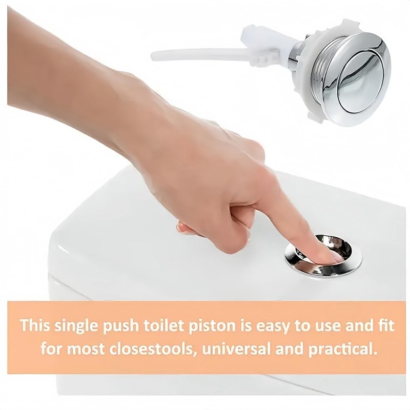 2PCS Toilet Flush Button,Round Head Toilet Cistern Push Button,38mm Single