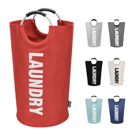 DOKEHOM 90L Large Foldable Laundry Baskets, Foldable Laundry Bags, Clothes Bag (Red, L) Disposable